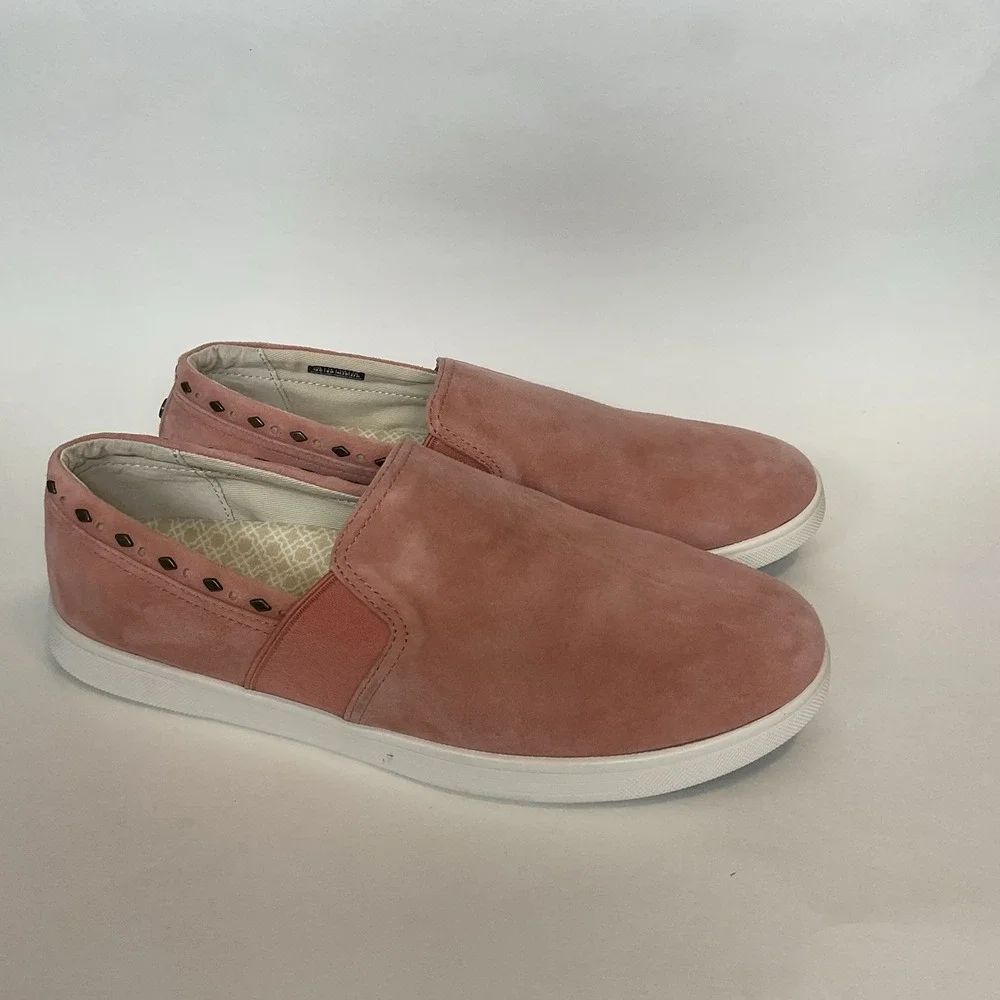 Spenco Shoes‎ Womens 10 D Santa Barbara Rivet Sneakers Slip On Pink Suede Casual